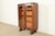 Art Deco Antique English Art Deco Carved Oak Bookcase or Display Cabinet, Circa 1930s For Sale - Image 3 of 13