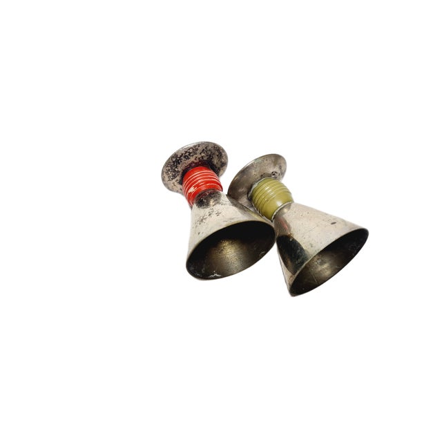 Metal Art Deco Egg Chalices, Germany, 1950s, Set of 2 For Sale - Image 7 of 10