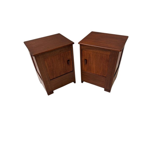 Art Deco Modernist Nightstands by J.A. Muntendam for L.O.V. Oosterbeek, 1920s, Set of 2 For Sale - Image 9 of 12