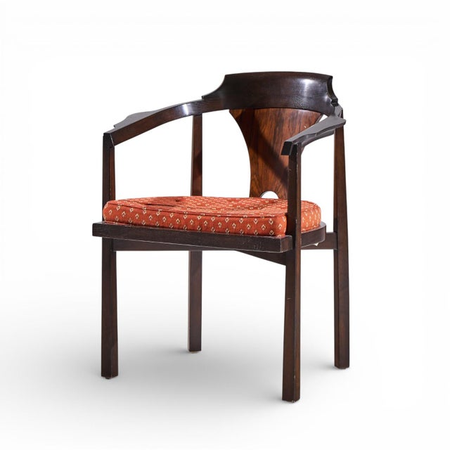 Edward Wormley for Dunbar Model 935 Walnut and Rosewood Chairs - Set of 8 For Sale In Chicago - Image 6 of 11