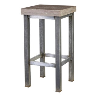 20th Century Tubular Steel Lamp Table with Marble Top, 1990s For Sale