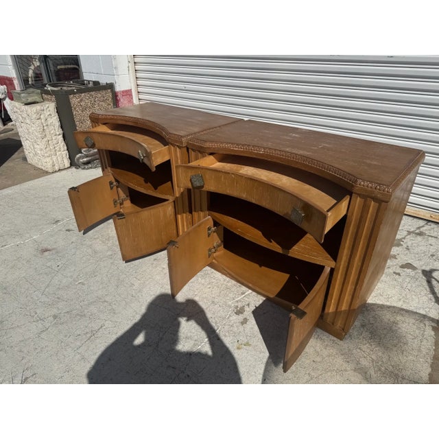 Mid 20th Century Pair of Century Furniture Mackintosh Style Nightstands W/ an Edinburgh Finish For Sale - Image 5 of 9