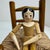 Mid-Century Modern Vintage Eric Horne Co. Wooden Peg Doll in a Rush-Seat Chair, Made in Usa For Sale - Image 3 of 15