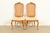A gorgeous pair of French Provincial Louis XV style side chairs or dining chairs By Thomasville USA, Circa 1960s Sculpted...