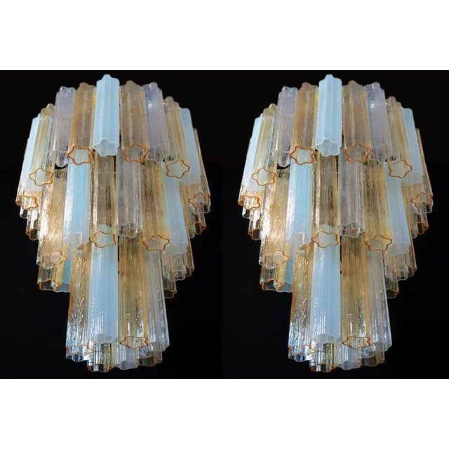 Murano Glass Tube Chandelier from Venini, 1980s For Sale - Image 11 of 13