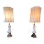 Vintage Honi Chilo Ceramic Lamps With Brass Base - a Pair For Sale