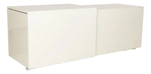 Lilac Wooden Sideboard in High Gloss White Cream from Hülsta