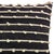 Charming and modern cotton pillow with cream stripes on black background. Unique hand knotted dots add texture and depth...