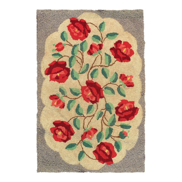 1920s Pasargad DC American Hooked Rug For Sale