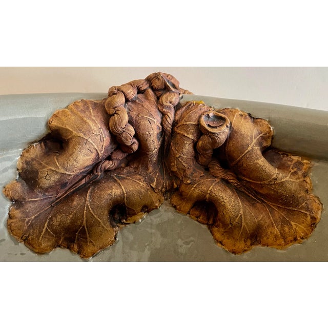 Gray 1970's Artistic Glazed & Mat Centerpiece For Sale - Image 8 of 10