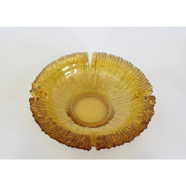 Mid Century Amber Glass Ashtray For Sale In Miami - Image 6 of 7