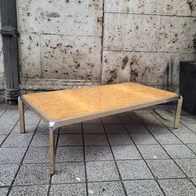Coffee Table in Root Wood and Steel, 1970s For Sale - Image 4 of 18
