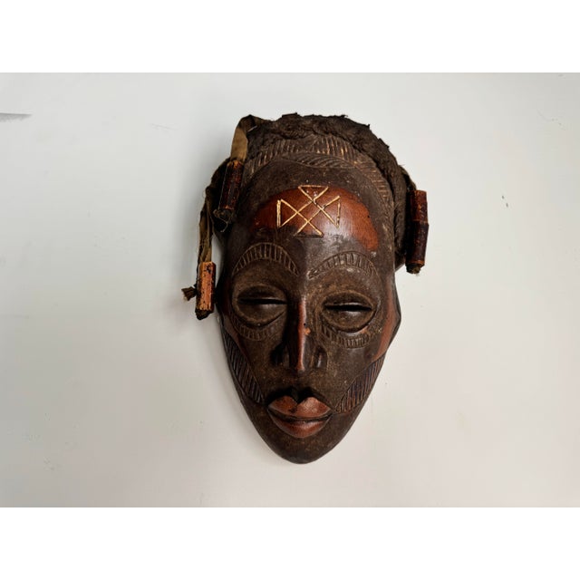 Vintage Hand-Carved African Tribal Mask For Sale - Image 10 of 11