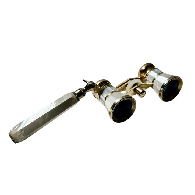 French Vintage Mother of Pearl Opera Glasses For Sale - Image 3 of 6
