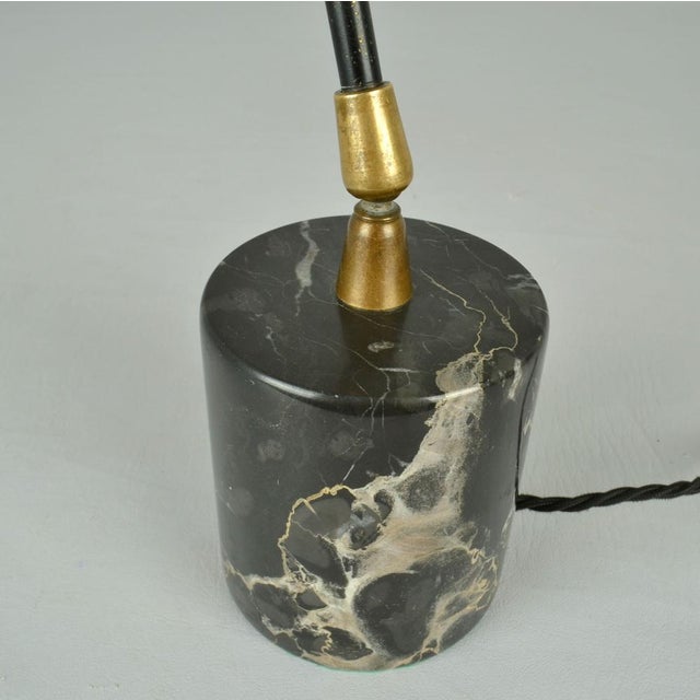 Table Lamp on Black Marble Base attributed to Gino Sarfatti for Arteluce, 1950s For Sale - Image 9 of 11