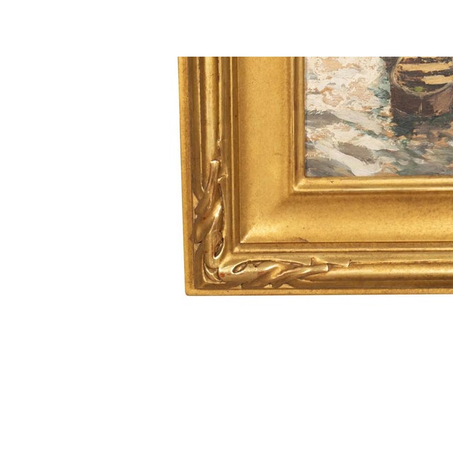 Oil on Board ”Concarneau” by Eduard Richard For Sale - Image 9 of 10