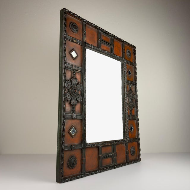 Beautiful Large Vintage Wall Mirror by Palladio, Italy, 1960s. The vintage mirror is in very good vintage condition. The...