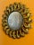 Mirror in good condition, measuring 16” overall diameter, with the central mirror surrounded by a rope-twist bezel is 9"...