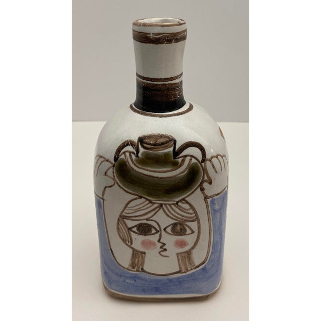Mid 20th Century Mid-Century Modern Hand-Painted Ceramic Vase by Giovanni DeSimone For Sale - Image 5 of 6