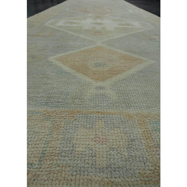 Turkish Oushak Rug 3'8" x 13'7" #18042 For Sale - Image 4 of 8