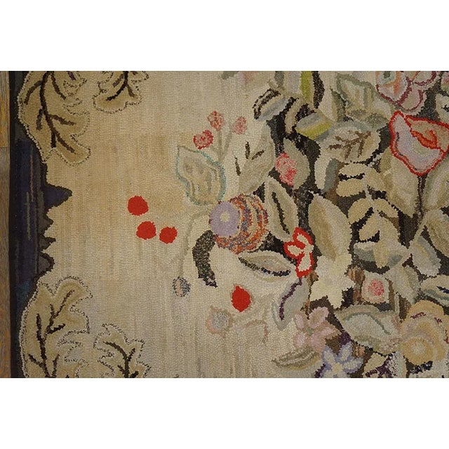 1910s Antique American Hooked Rug For Sale - Image 5 of 7