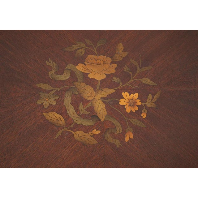 Antique Napoleon III Side Table in Mahogany with Gilded Bronze Elements, France, 19th Century For Sale - Image 3 of 7