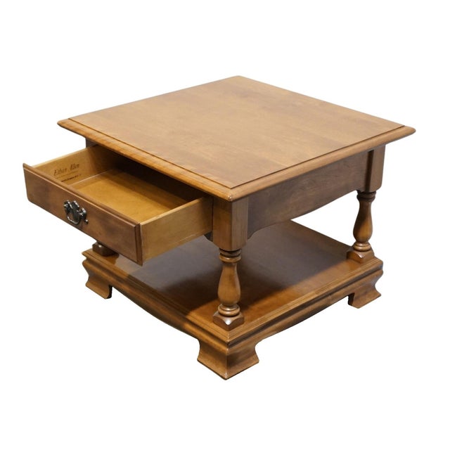 Ethan Allen Heirloom Nutmeg Maple Colonial Early American 26" Square Accent End Table 10-8625 For Sale In Kansas City - Image 6 of 12