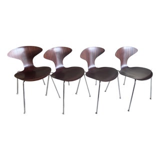Set of 4 Zebrawood “Orbit” Bentwood Chairs by Lovegrove for Bernhardt Design For Sale