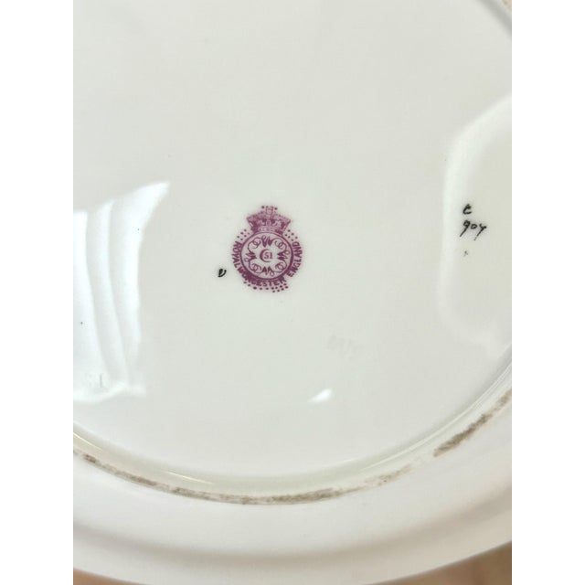 Vintage Art Deco Royal Worcester Porcelain Dessert Service - 7 pcs For Sale - Image 13 of 15