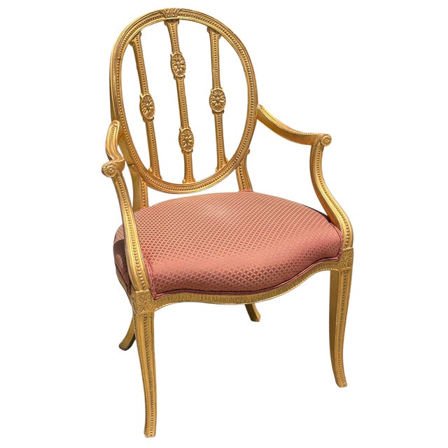 Traditional Antique 19th C George III Giltwood Open Arm Chair - 1 of 2 For Sale - Image 3 of 5