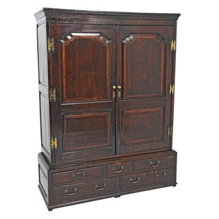 1770 English Oak Cupboard/Livery Cabinet For Sale