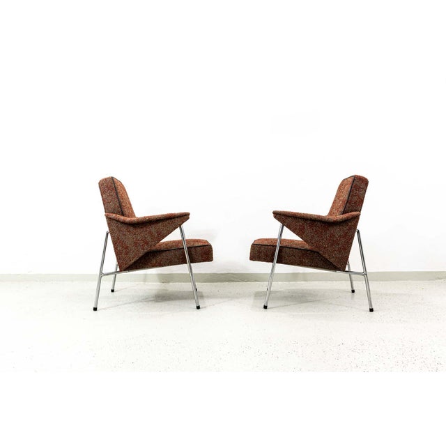 Mid-Century Modern Vintage Bat Armchairs, Poland, 1960s, Set of 2 For Sale - Image 3 of 18