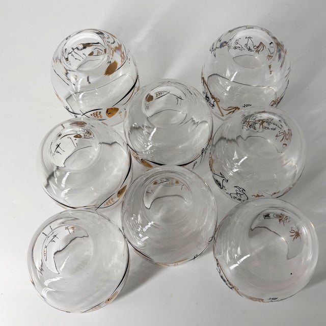 Star-Kist Charlie the Tuna Rocks Glasses With Original Box, Set of 8 For Sale - Image 9 of 14