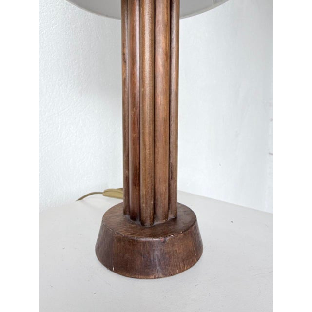 Vintage Art Deco Oak Desk Lamp, 1940s For Sale - Image 16 of 18