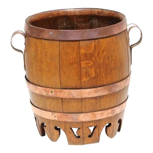 Georgian Brass Bound Mahogany Peat Bucket, 19th Century