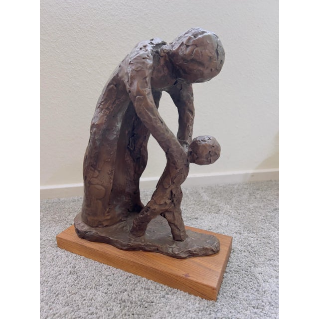 “Adult and Child” Modern Abstract Figurative Sculpture by Peter Lipman-Wulf 1965 For Sale - Image 12 of 12
