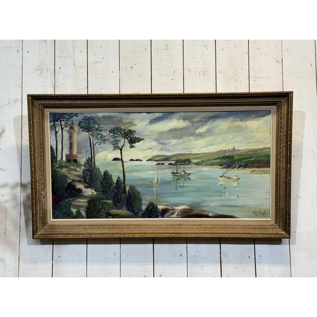 Fraval Le Demazel, Paimpol Bay, 1920s, Oil on Canvas For Sale - Image 11 of 11