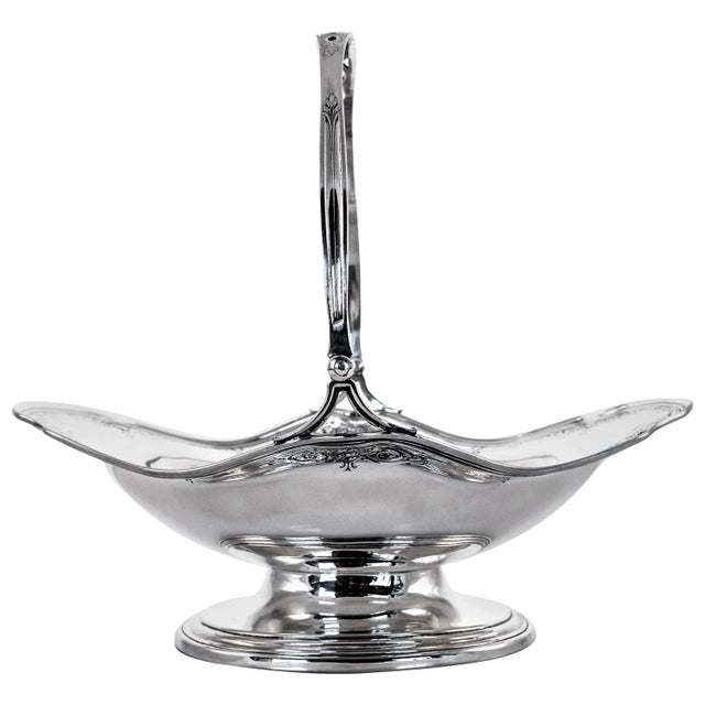 Silver Frank Whiting Sterling Basket For Sale - Image 8 of 8