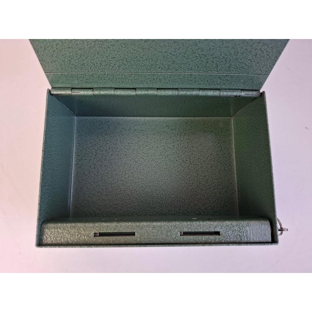 1970s Vintage Green Metal Cash Box by Drukocel, Czechoslovakia, 1970 For Sale - Image 5 of 18