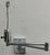 Vintage Hansen double swing arm wall light in shiny chrome finish. Manufactured in Spain. Original harp and finial....
