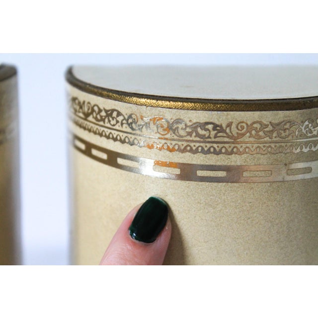 Cream Pair of Vintage Leather Wrapped Bookends For Sale - Image 8 of 11