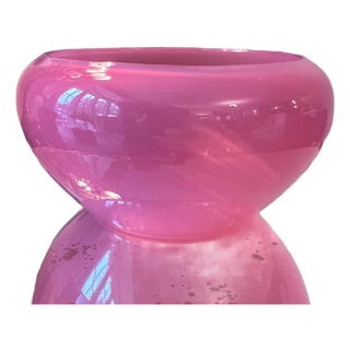 Antique PINK! opaline glass bowl // Steuben Frederick Carder Rosaline Pink Art Glass Bowl // Rose quartz // For Sale