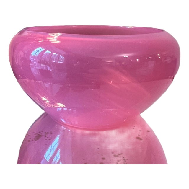 Antique PINK! opaline glass bowl // Steuben Frederick Carder Rosaline Pink Art Glass Bowl // Rose quartz // For Sale