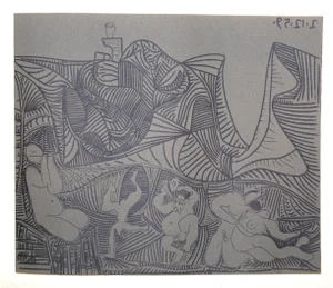 1980s "Bacchanale au Hibou" (35) Linocuts After Pablo Picasso