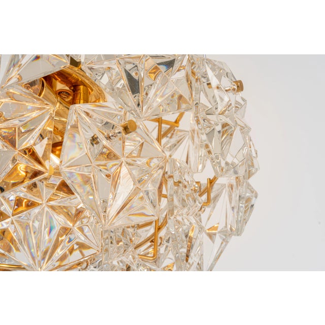 Petite German Brass and Crystal Glass Chandeliers by Kinkeldey, 1970s For Sale - Image 12 of 16