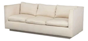 Modern White Upholstered Sofa