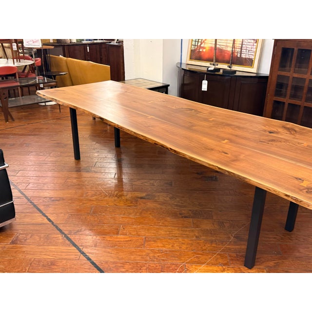 Brown Room & Board Chilton Live Edge Dining Table For Sale - Image 8 of 12