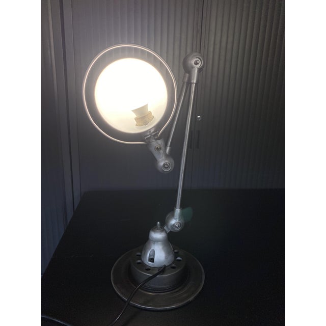 1950s Vintage Two-Arm Lamp with Matte Clear Varnish by Jean-Louis Domecq for Jieldé, 1950s For Sale - Image 5 of 18