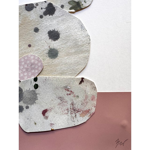 "Love Without Words 5" Original Mixed-Media Collage on Paper by Zac Woodiel For Sale - Image 4 of 9