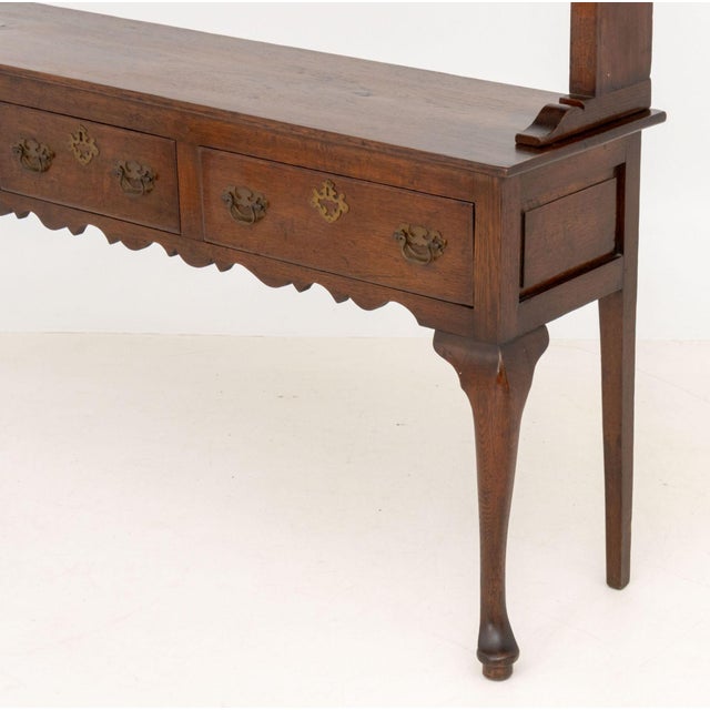 Brown Welsh Oak Dresser With Cabriole Legs, 19th Century For Sale - Image 8 of 11